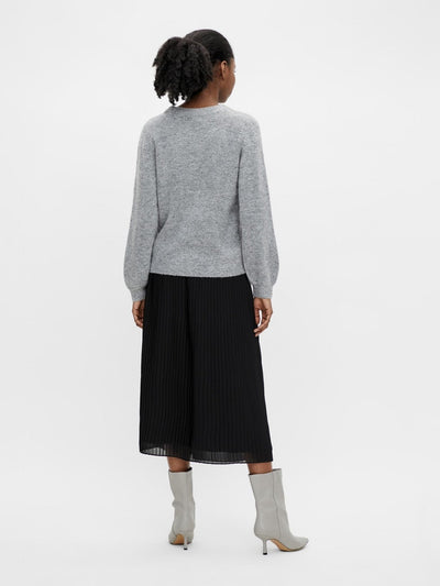 Eve Nonsia Pullover - Light Grey Melange - Object - Grey 4