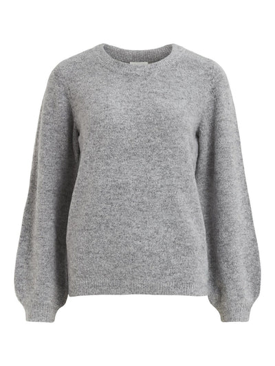 Eve Nonsia Pullover - Light Grey Melange - Object - Grey 5