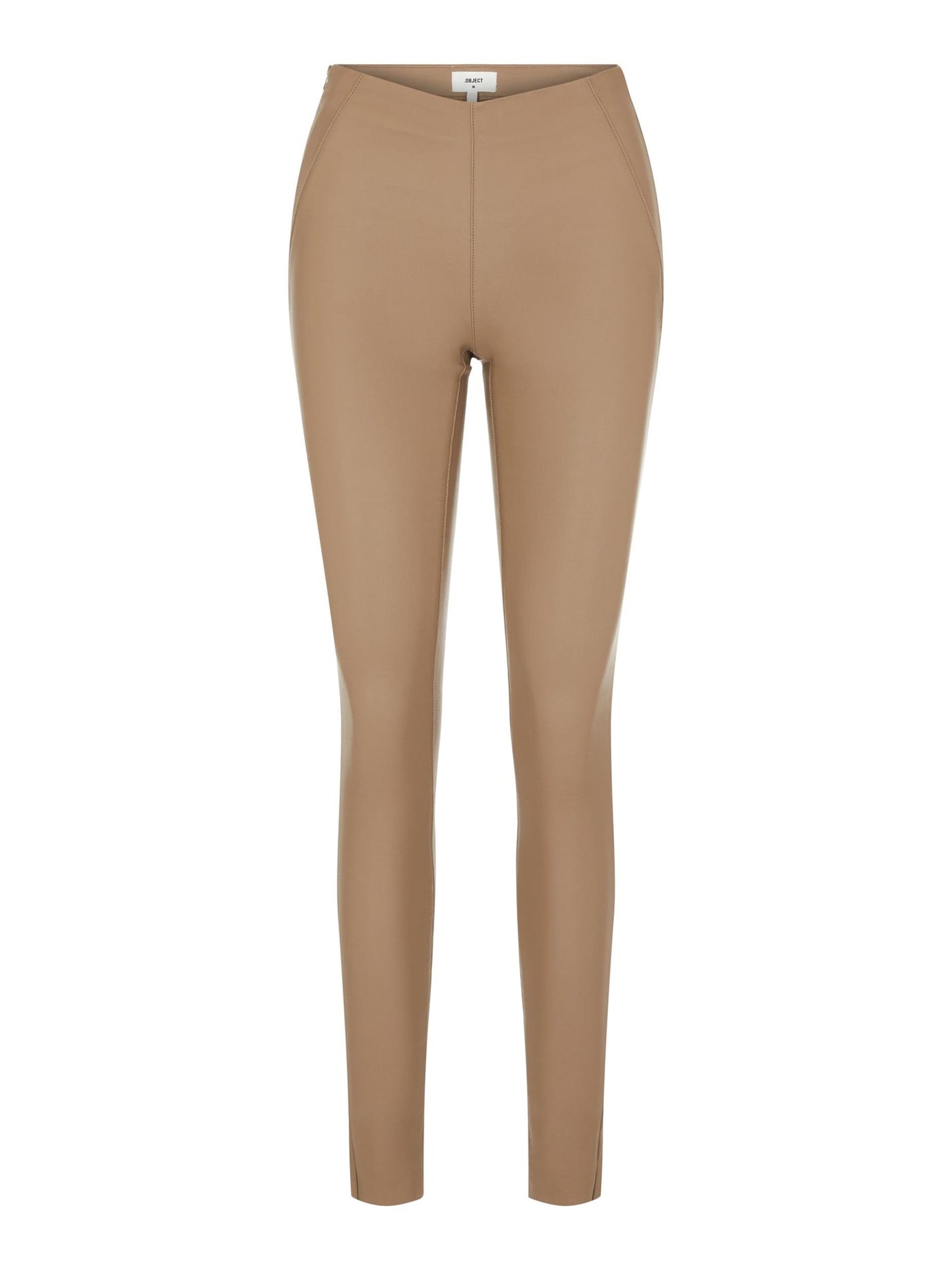 Belle Coated Leggings - Beige - Object - Khaki 6