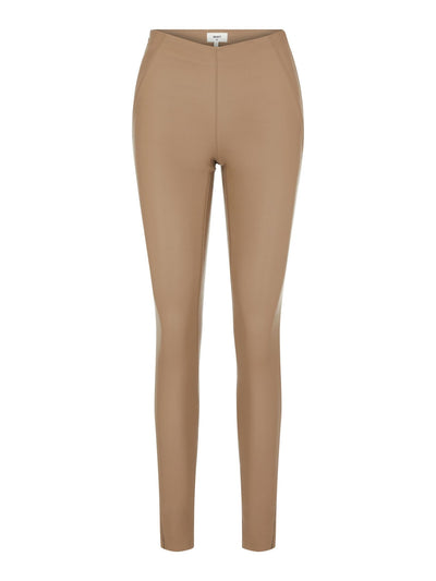 Belle Coated Leggings - Beige - Object - Khaki 6