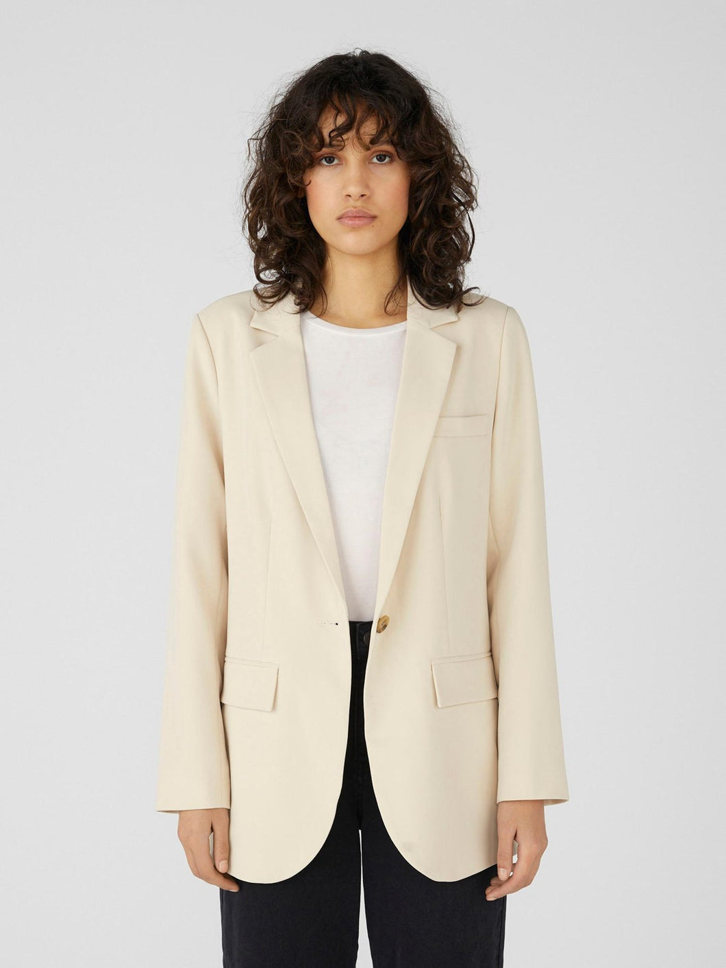 Sigrid Blazer - Sandshell - Object - Khaki