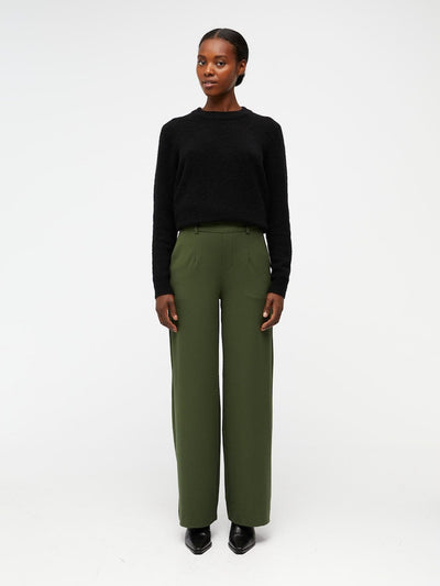 Lisa Wide Pants - Black - Object - Green