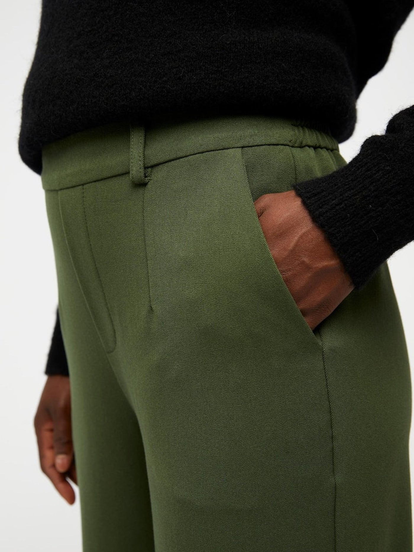 Lisa Wide Pants - Black - Object - Green 2