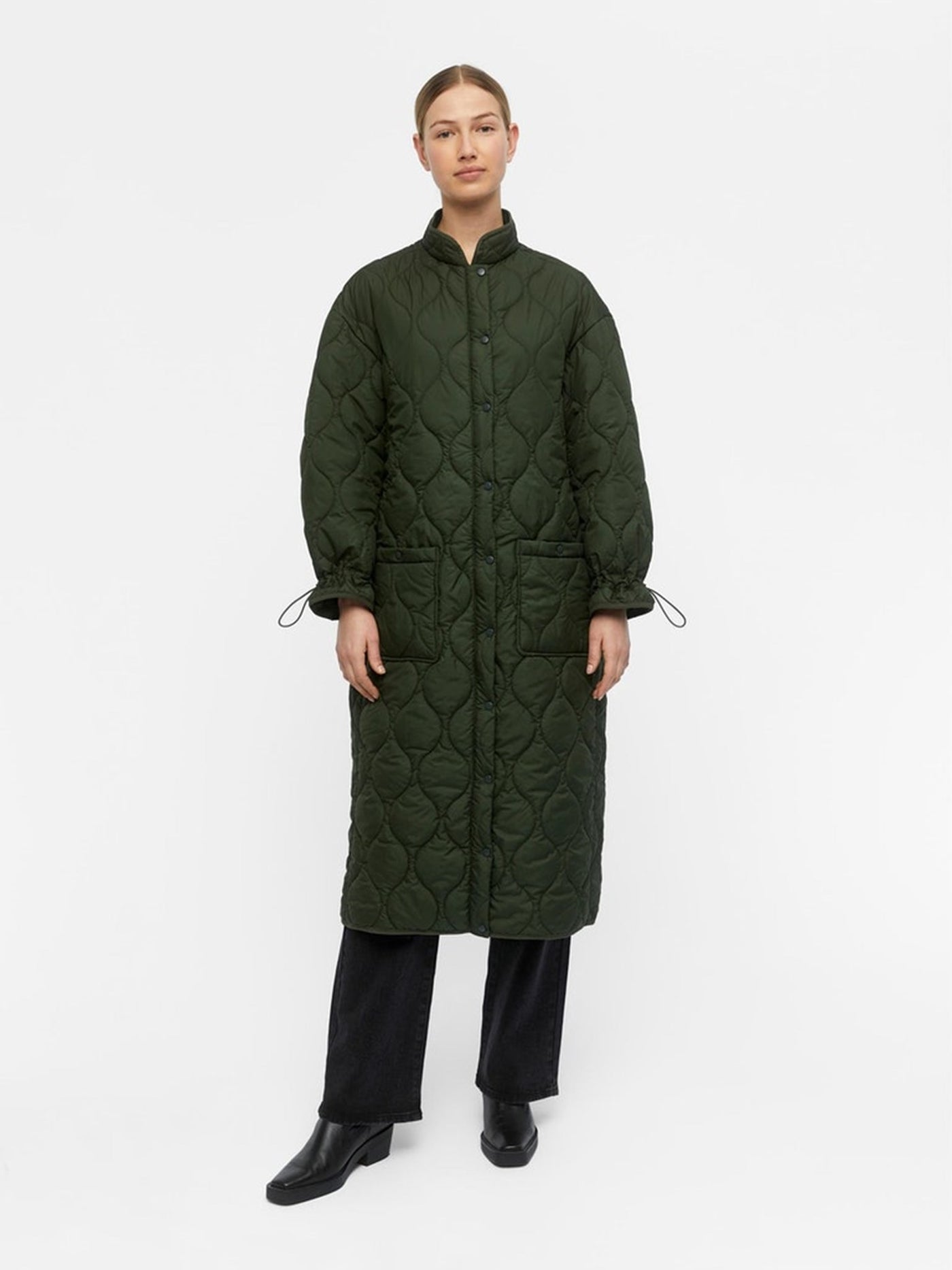 Line Quilted Coat - Duffel Bag - Object - Green 4