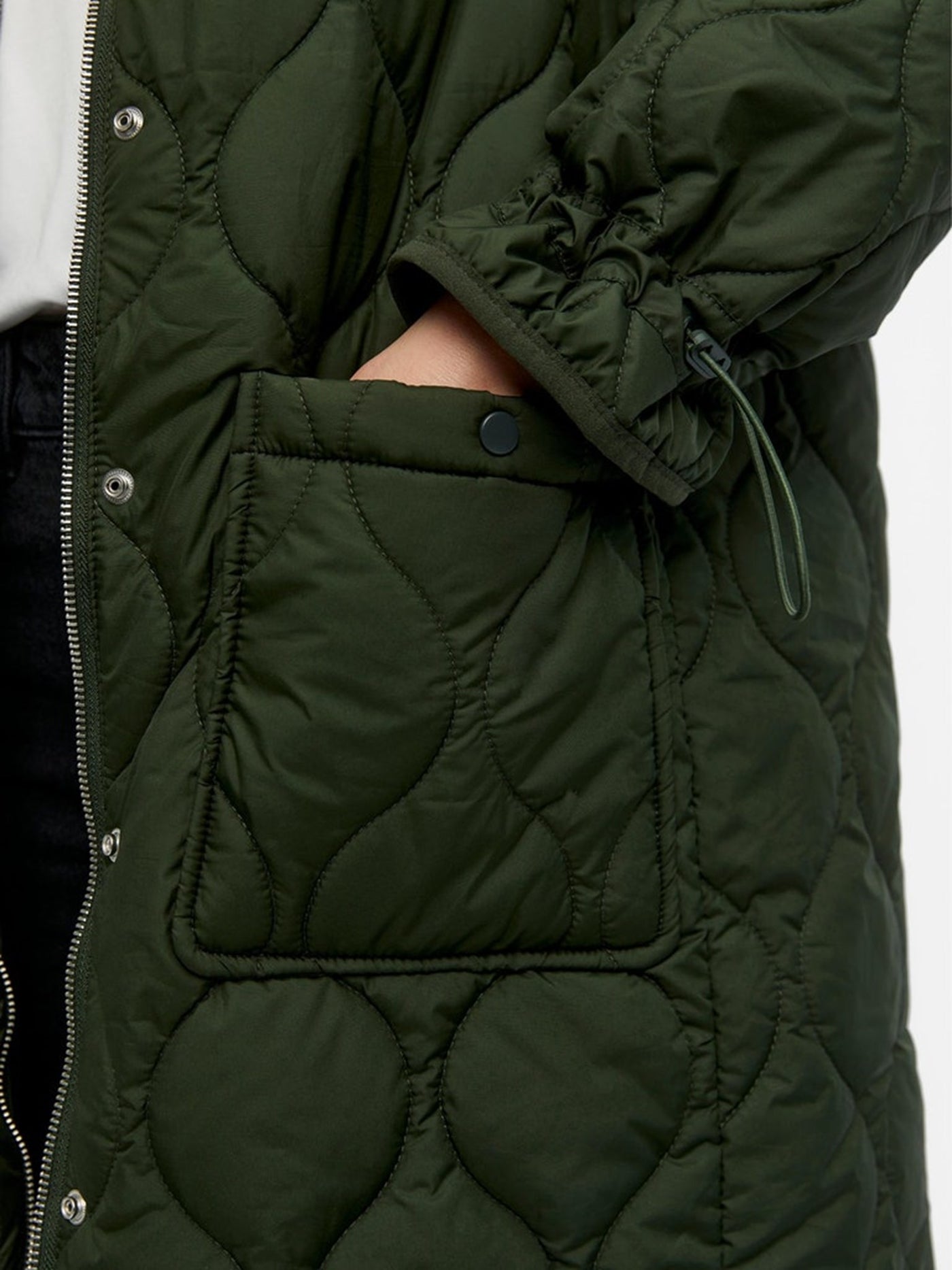 Line Quilted Coat - Duffel Bag - Object - Green 2