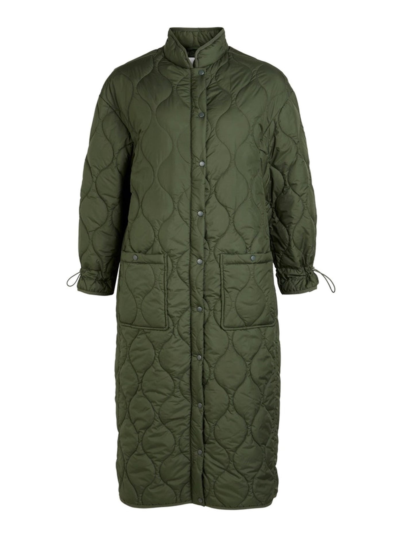 Line Quilted Coat - Duffel Bag - Object - Green 6