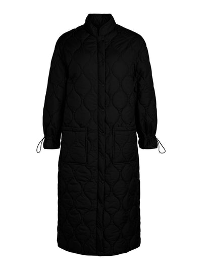 Line Quilted Coat - Black - Object - Black 5