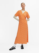 Cargar imagen en el visor de la galería, Ema Elise Wrap Dress - Autumn Sunset - Object - Orange 4
