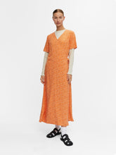 Cargar imagen en el visor de la galería, Ema Elise Wrap Dress - Autumn Sunset - Object - Orange
