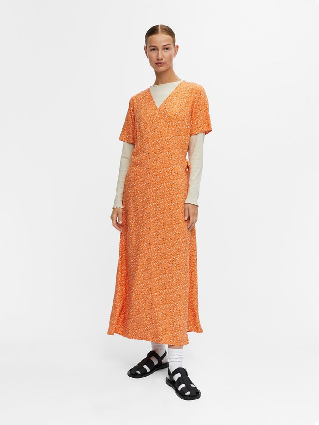 Ema Elise Wrap Dress - Autumn Sunset - Object - Orange