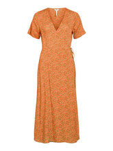 Cargar imagen en el visor de la galería, Ema Elise Wrap Dress - Autumn Sunset - Object - Orange 6
