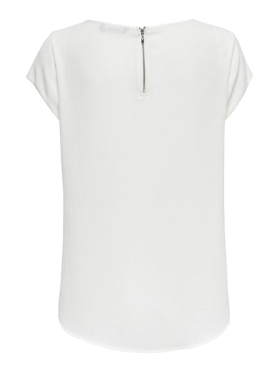 Loose top with short sleeves - White - ONLY - White 5