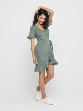 Load image into Gallery viewer, Olivia Wrap Dress - Chinois Green - ONLY - Green 5
