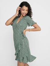 Load image into Gallery viewer, Olivia Wrap Dress - Chinois Green - ONLY - Green 4
