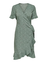 Load image into Gallery viewer, Olivia Wrap Dress - Chinois Green - ONLY - Green 7
