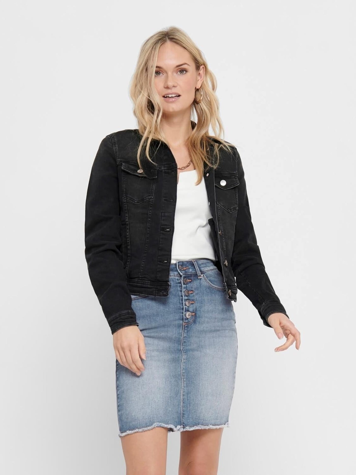 Denim jacket - Black - ONLY - Black