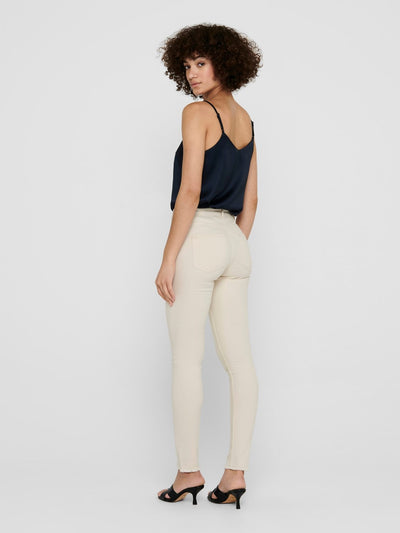 Blush Mid Jeans - Ecru - ONLY - Khaki 4