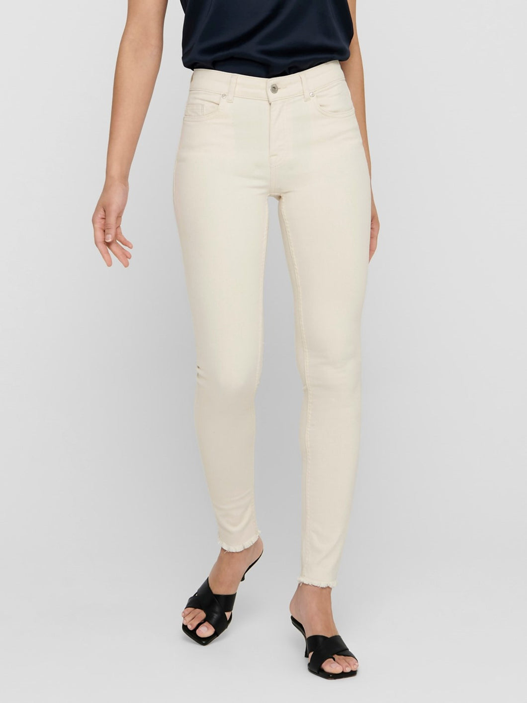 Blush Mid Jeans - Ecru - ONLY - Khaki