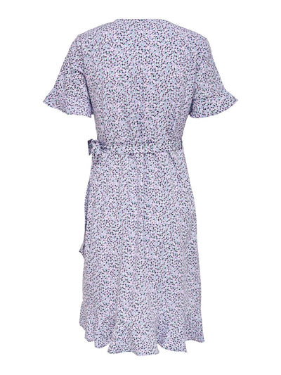 Olivia Wrap Dress - Chinese Violet - ONLY - Purple 8