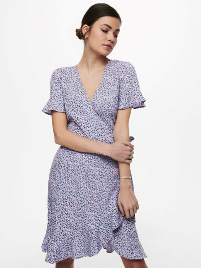 Olivia Wrap Dress - Chinese Violet - ONLY - Purple 3