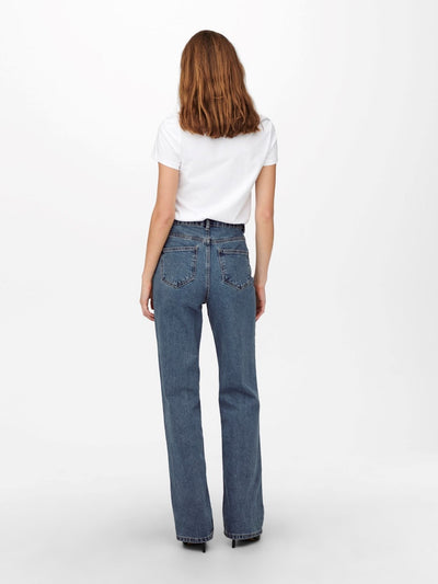 Camille Wide Leg Jeans - Blue Denim - ONLY - Blue 5