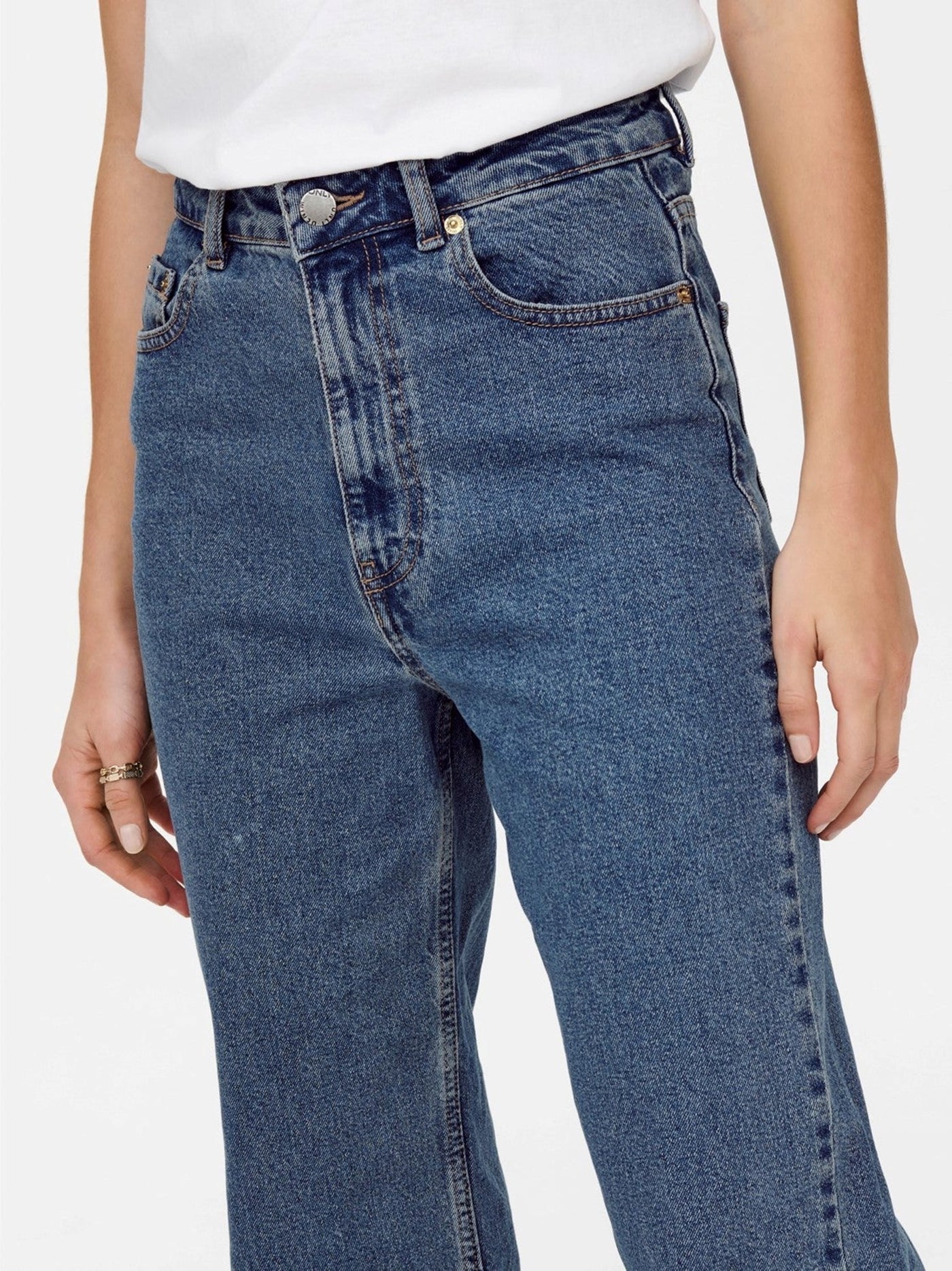 Camille Wide Leg Jeans - Blue Denim - ONLY - Blue 6