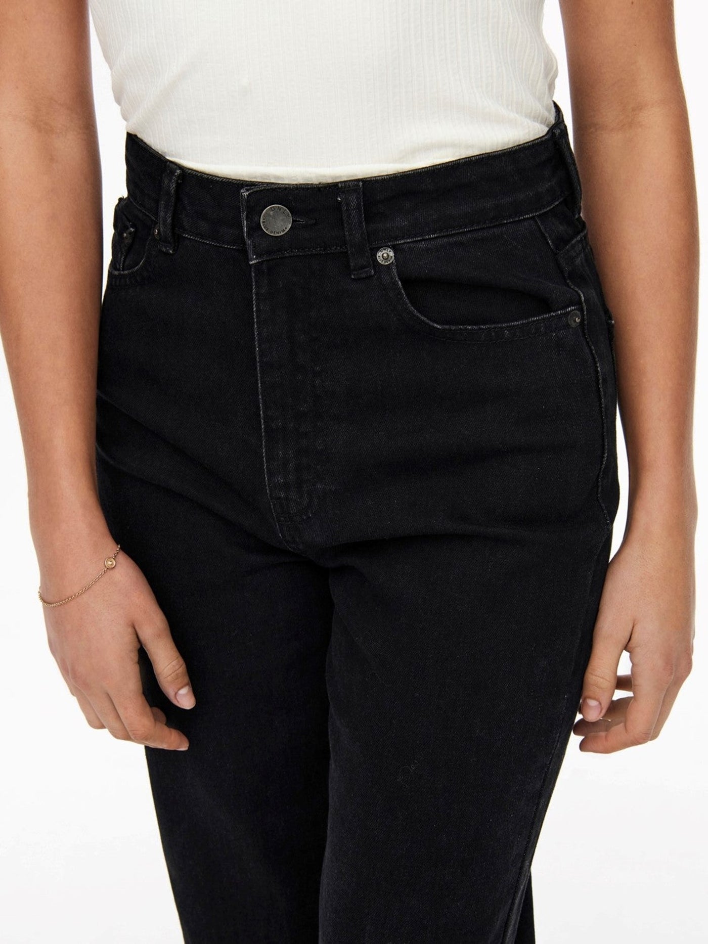 Camille Wide Leg Jeans - Black Denim - ONLY - Black 7