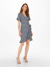 Load image into Gallery viewer, Olivia Wrap Dress - Blue Mirage - ONLY - Blue
