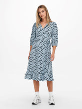 Load image into Gallery viewer, Olivia 3/4 Wrap Midi Dress - Blue Fog - ONLY - Blue 5
