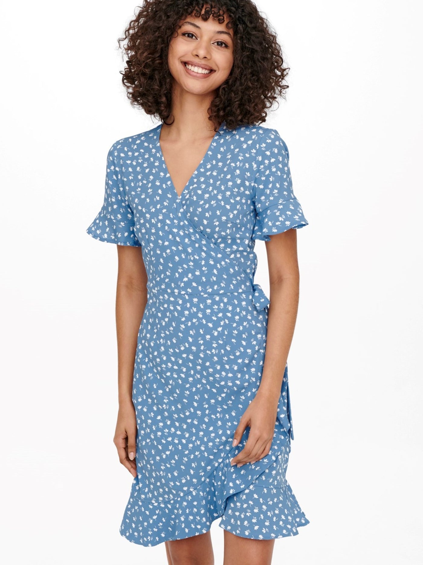 Olivia Wrap Dress - Allure - ONLY - Blue 2