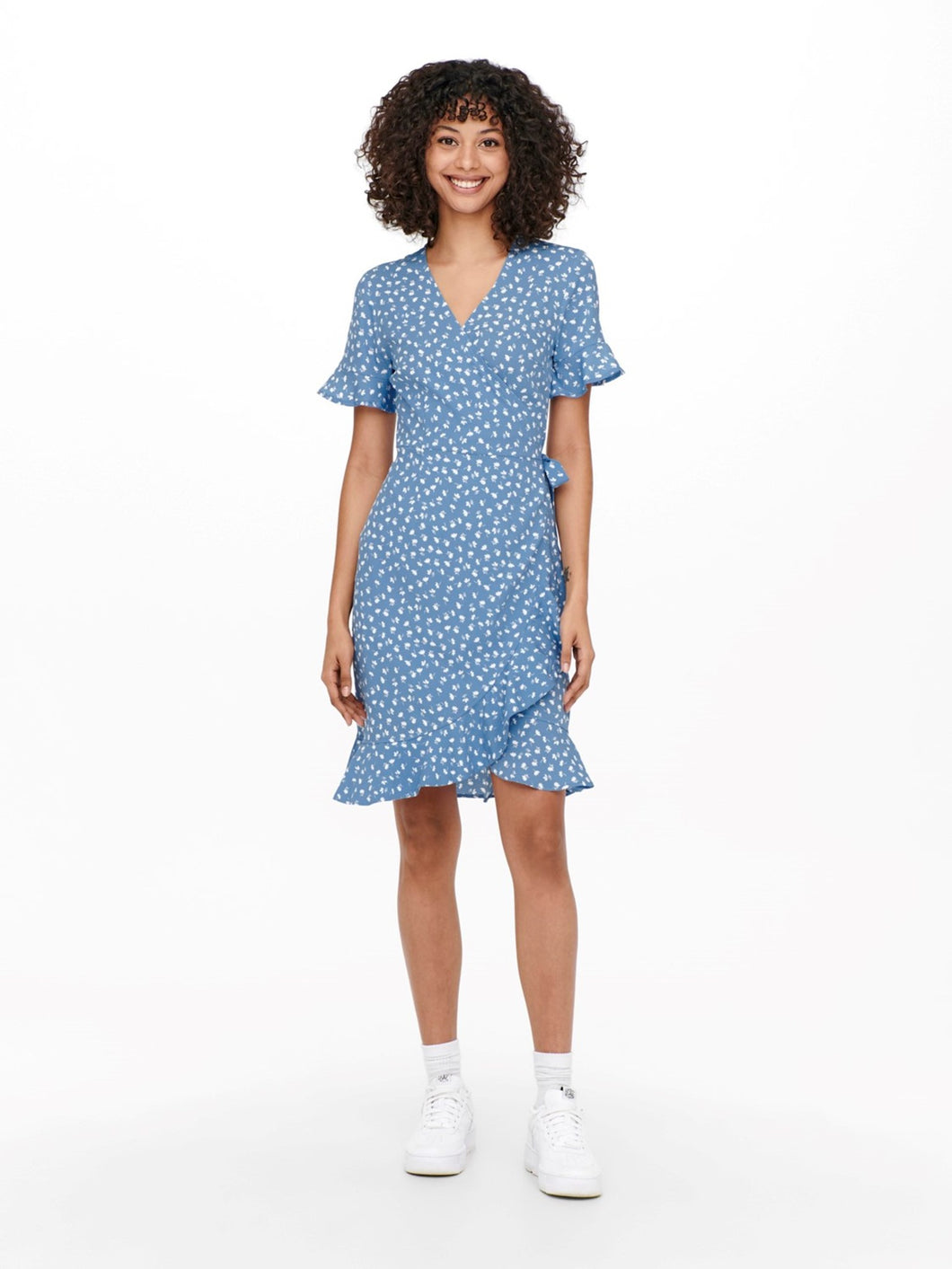 Olivia Wrap Dress - Allure - ONLY - Blue