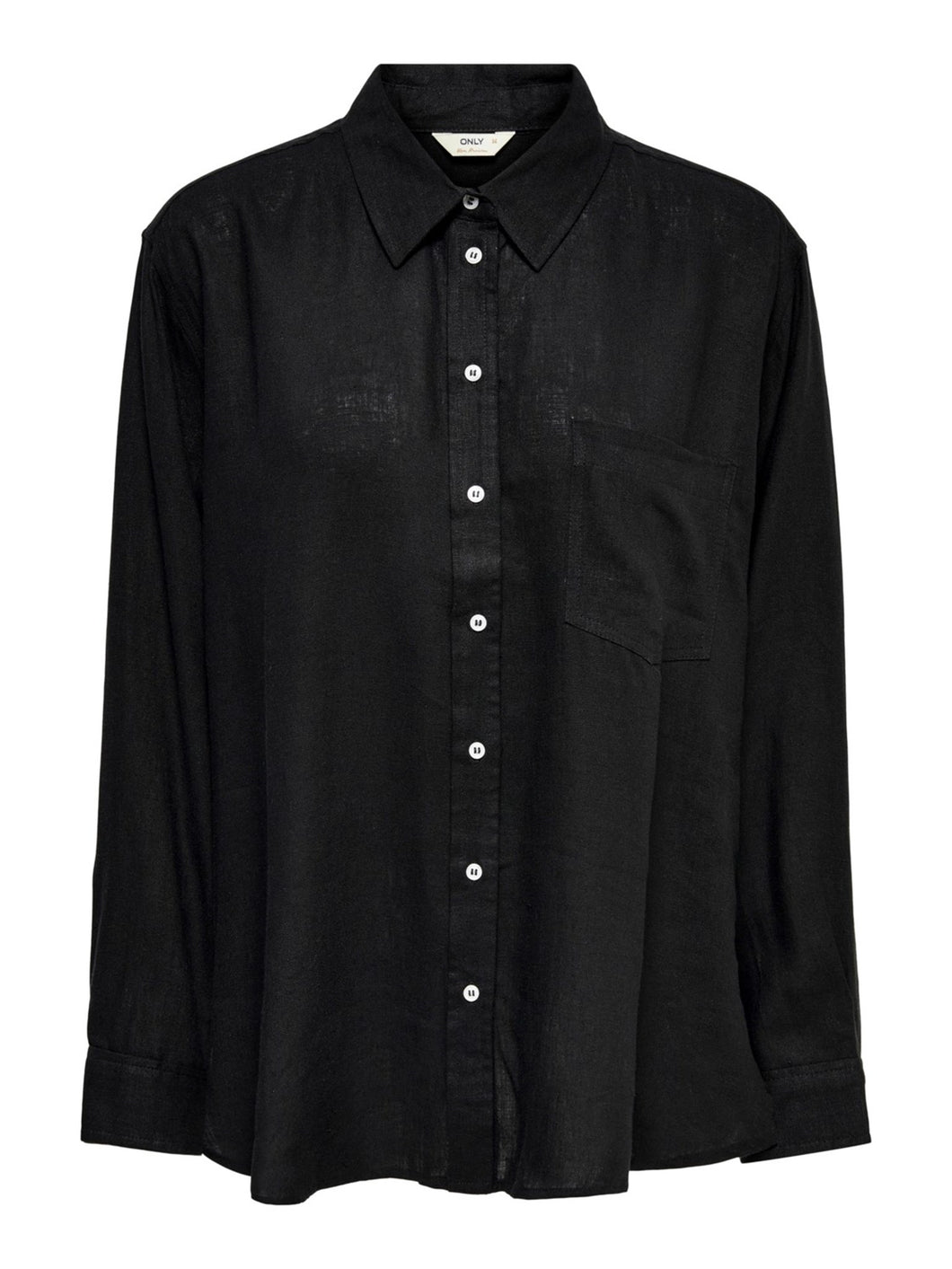 Tokyo Linen Shirt - Black - ONLY - Black