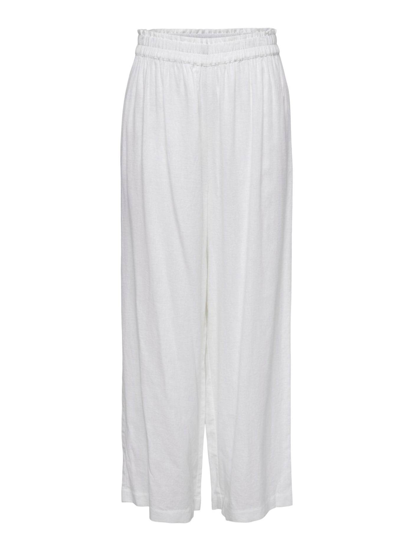 Tokyo Linen Pants - Bright White - ONLY - White