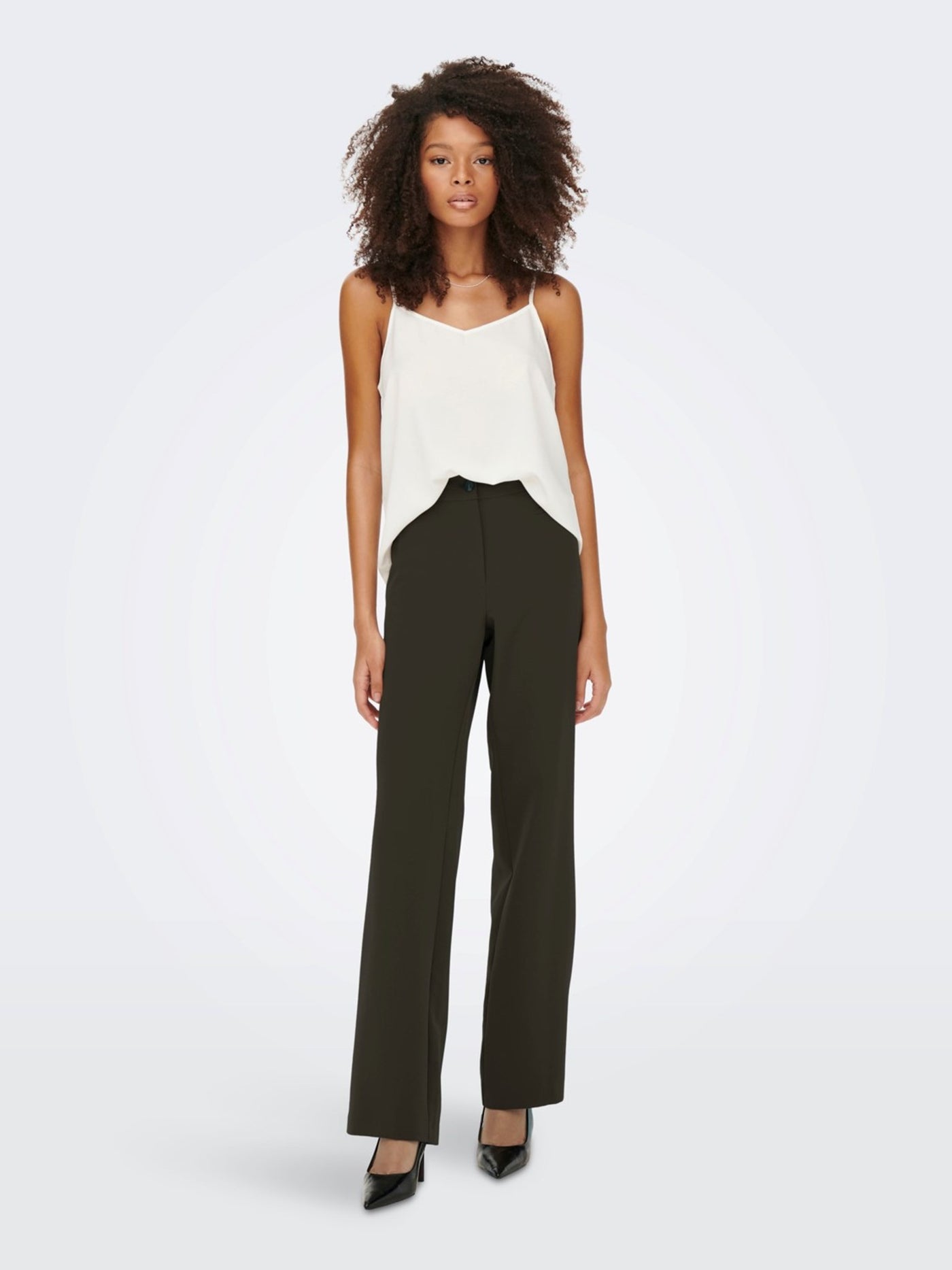 Lana-Berry Mid Straight Pants - Delicioso - ONLY - Brown 2