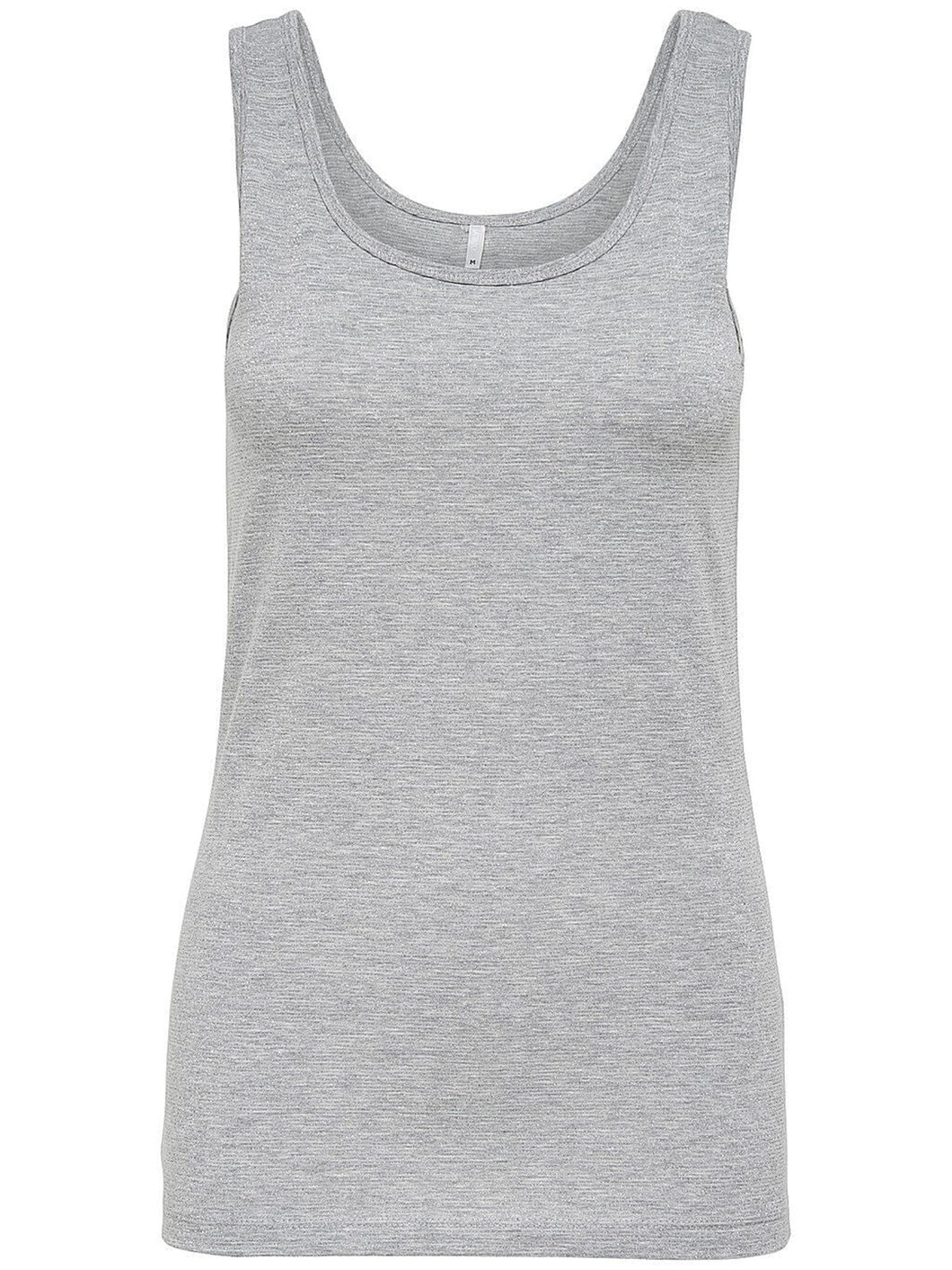 ONLLIVE love mica tank top - Light Gray Melange - ONLY - Grey
