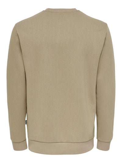 Classic Sweat Crewneck - Chinchilla - Only & Sons - Khaki 7