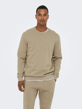 Charger l&#39;image dans la galerie, Classic Sweat Crewneck - Chinchilla - Only &amp; Sons - Khaki 3
