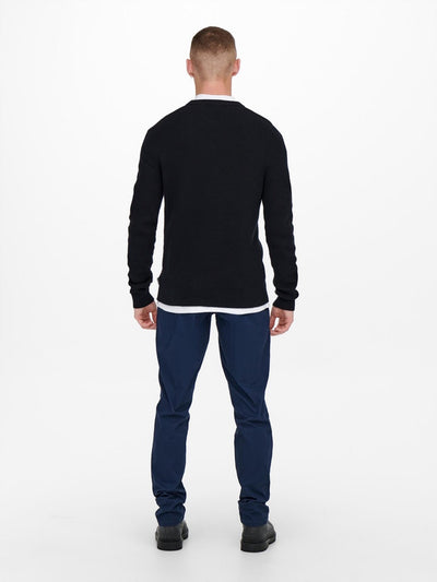 Phil Knit Pullover - Dark Navy - Only & Sons - Blue 5