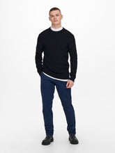 Afbeelding in Gallery-weergave laden, Phil Knit Pullover - Dark Navy - Only &amp; Sons - Blue 4
