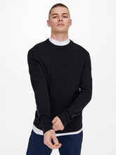 Afbeelding in Gallery-weergave laden, Phil Knit Pullover - Dark Navy - Only &amp; Sons - Blue 3
