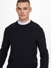 Afbeelding in Gallery-weergave laden, Phil Knit Pullover - Dark Navy - Only &amp; Sons - Blue 2
