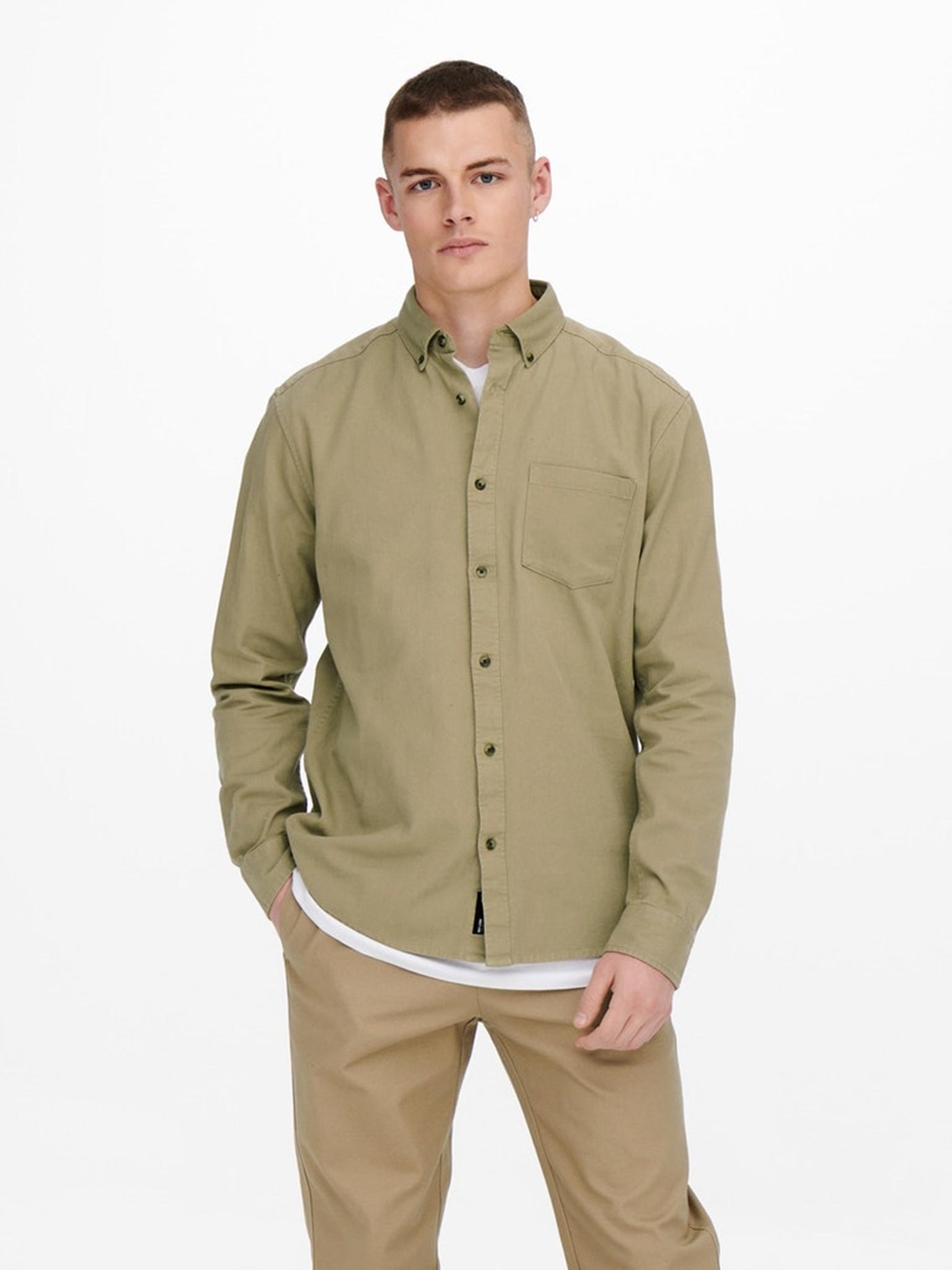 Bryce Shirt - Chinchilla - Only & Sons - Khaki