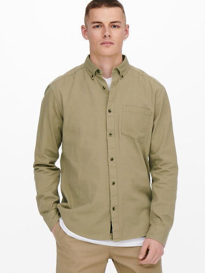 Bryce Shirt - Chinchilla - Only & Sons - Khaki 3