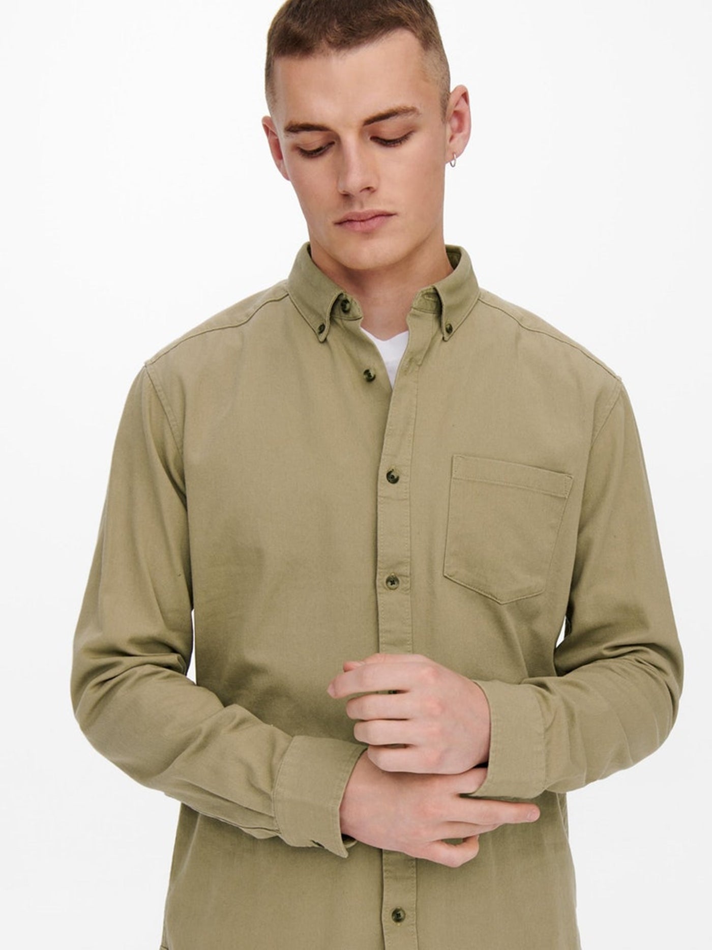 Bryce Shirt - Chinchilla - Only & Sons - Khaki 2