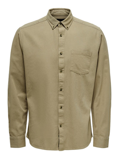 Bryce Shirt - Chinchilla - Only & Sons - Khaki 6