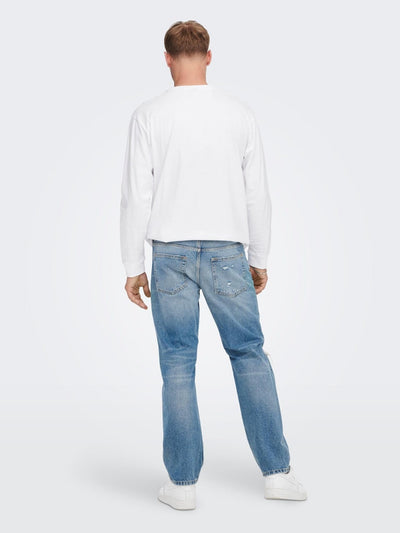 Edge Loose Jeans - Light Blue Denim - Only & Sons - Blue 4