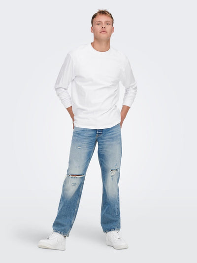 Edge Loose Jeans - Light Blue Denim - Only & Sons - Blue 3