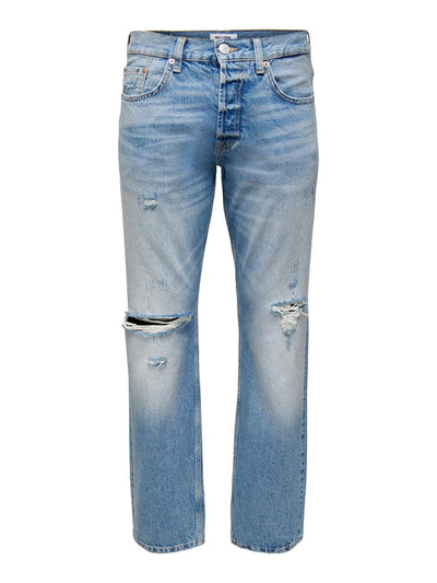 Edge Loose Jeans - Light Blue Denim - Only & Sons - Blue 5