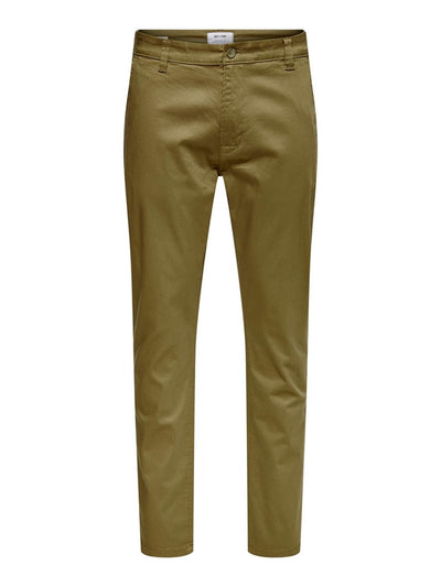 Will Life Regular Chino Pants - Kangaroo - Only & Sons - Green 5