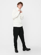 Load image into Gallery viewer, Rigge Knit Turtleneck - Cloud Dancer - Only &amp; Sons - White 3
